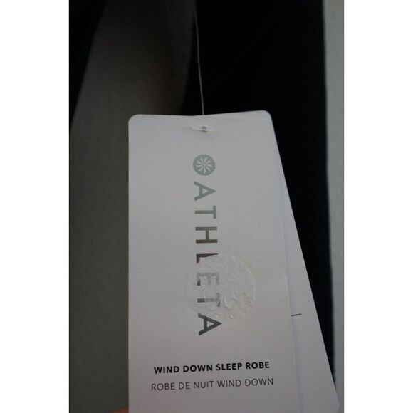 Athleta 983113002 Women's Plus Sz 2X Black Wind Down Sleep Robe - Picture 3 of 9